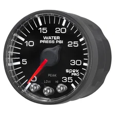 GAUGE; WATER PRESS; 2 1/16in.; 35PSI; STEPPER MOTOR W/PK/WRN; BLK/BLK; SPEK-PRO image 3