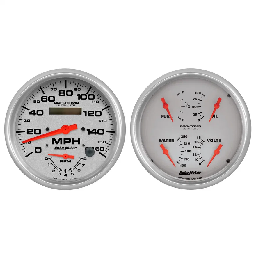 GAUGE KIT; 2 PC.; QUAD/TACH/SPEEDO; 5in.; ULTRA-LITE