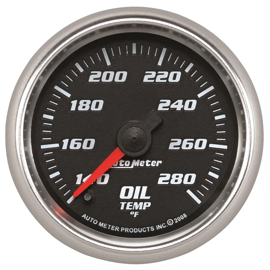 GAUGE; OIL TEMP; 2 1/16in.; 140-280deg.F; DIGITAL STEPPER MOTOR; BLACK