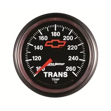 GAUGE; TRANS. TEMP; 2 1/16in.; 100-260deg.F; DIGITAL STEPPER MOTOR; CHEVY RED BO image 3
