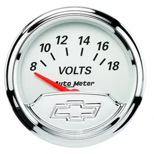 GAUGE; VOLTMETER; 2 1/16in.; 18V; ELEC; CHEVROLET HERITAGE BOWTIE image 2