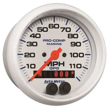 GAUGE; SPEEDOMETER; 3 3/8in.; 120MPH; GPS; MARINE WHITE image 3