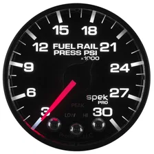 GAUGE; RAIL PRESS; 2 1/16in.; 30KPSI; STEPPER MOTOR W/PEAK/WARN; BLK/BLK; SPEK image 5