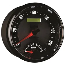 GAUGE; TACH/SPEEDO; 5in.; 160MPH/8K RPM; ELEC. PROGRAM.; AMER. MUSCLE image 6