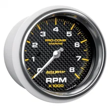 GAUGE; TACHOMETER; 3 3/8in.; 8K RPM; MARINE CARBON FIBER image 3