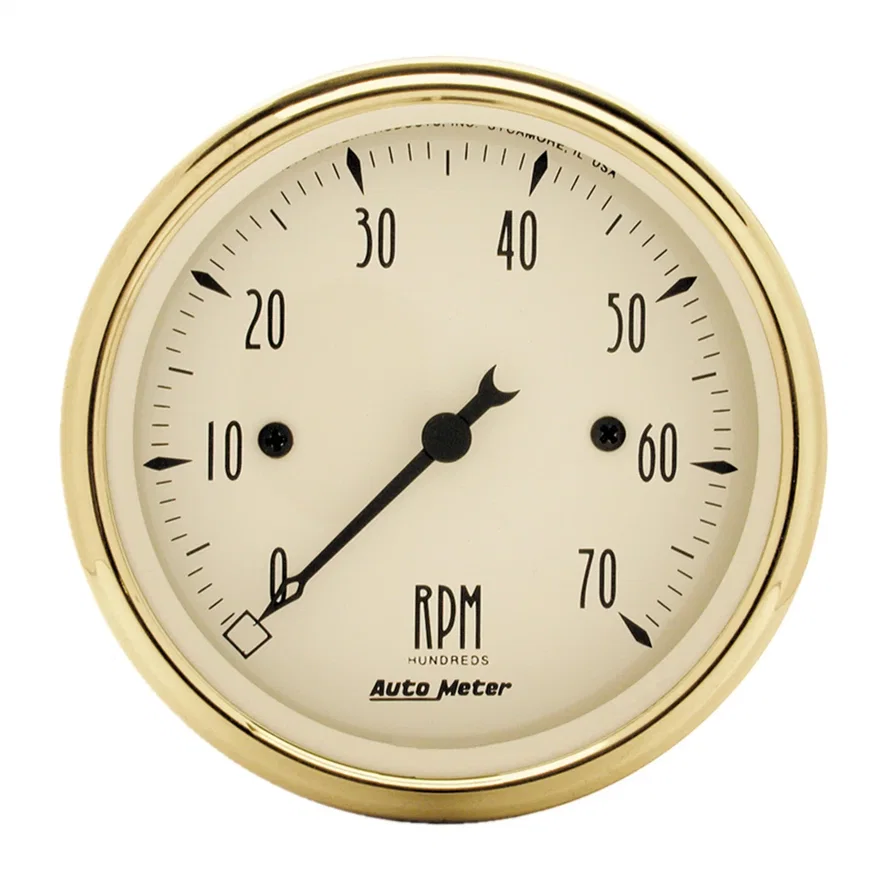 GAUGE; TACHOMETER; 3 1/8in.; 7K RPM; IN-DASH; GOLDEN OLDIES