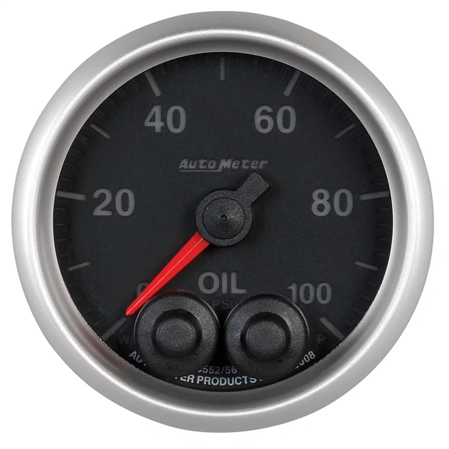 GAUGE; OIL PRESS; 2 1/16in.; 100PSI; STPR MTR W/PK/WRN; ELITE; W/O PRO-CONTROL