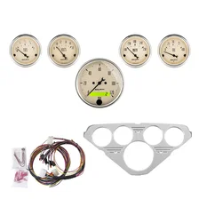 DIRECT FIT DASH KIT; CHEVY TRUCK 55-59; MPH/FUEL/OILP/WTMP/BAT; AB image 1