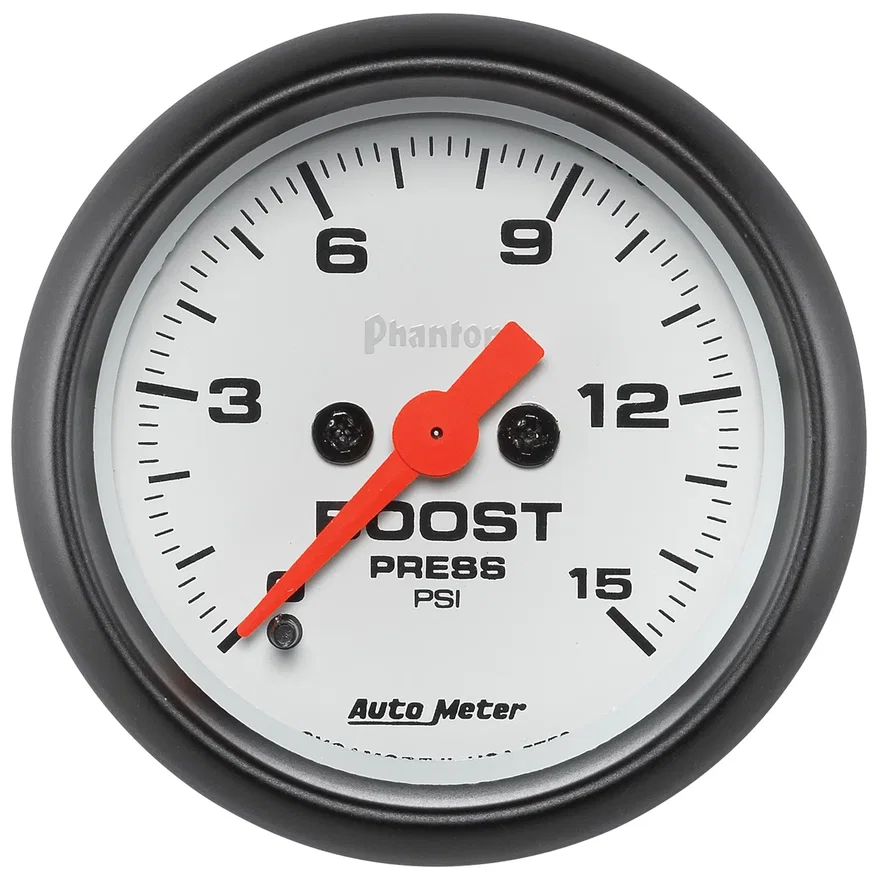 GAUGE; BOOST; 2 1/16in.; 15PSI; DIGITAL STEPPER MOTOR; PHANTOM