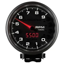 GAUGE; TACH; 5in.; 9K RPM; PEDESTAL; DATALOGGING; ULTIMATE III PLAYBACK; SILVER image 4