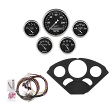 DIRECT FIT DASH KIT; CHEVY 55-56; MPH/FUEL/OILP/WTMP/BAT; OTB image 1