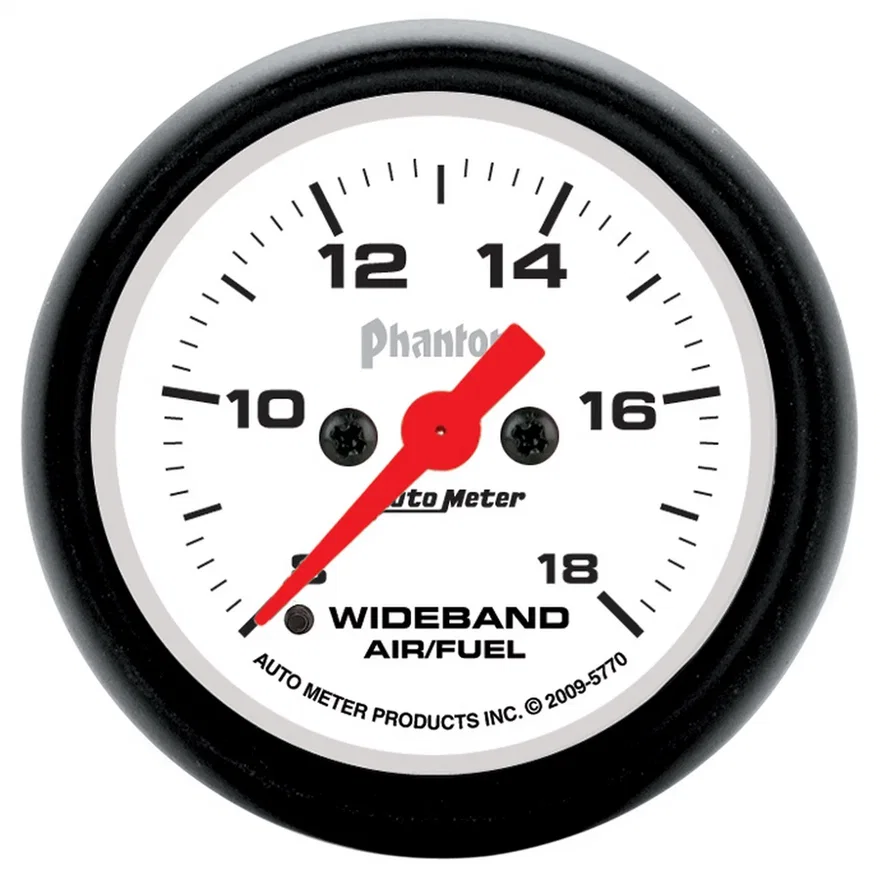 GAUGE; AIR/FUEL RATIO-WIDEBAND; ANALOG; 2 1/16in.; 8:1-18:1; STEPPER MTR; PHANTO