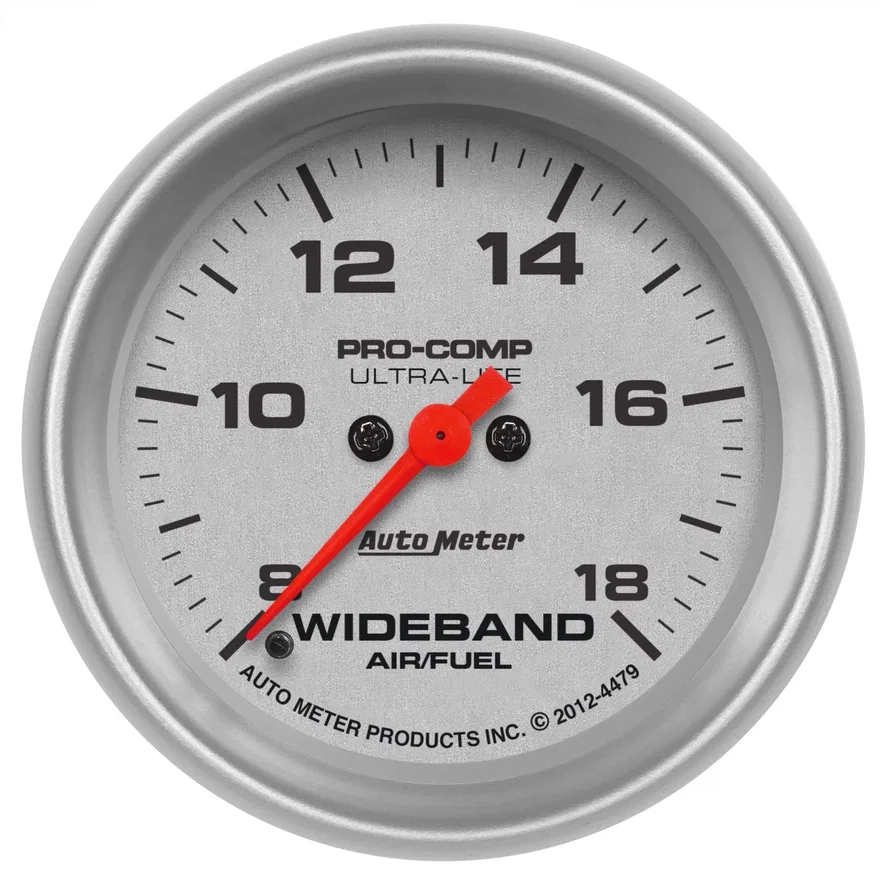 GAUGE; AIR/FUEL RATIO-WIDEBAND; ANALOG; 2 5/8in.; 8:1-18:1; STEPPER MOTOR; UL