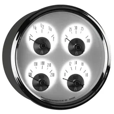 GAUGE; QUAD; 5in.; 240OE-33OF; ELEC; PRESTIGE PEARL image 6