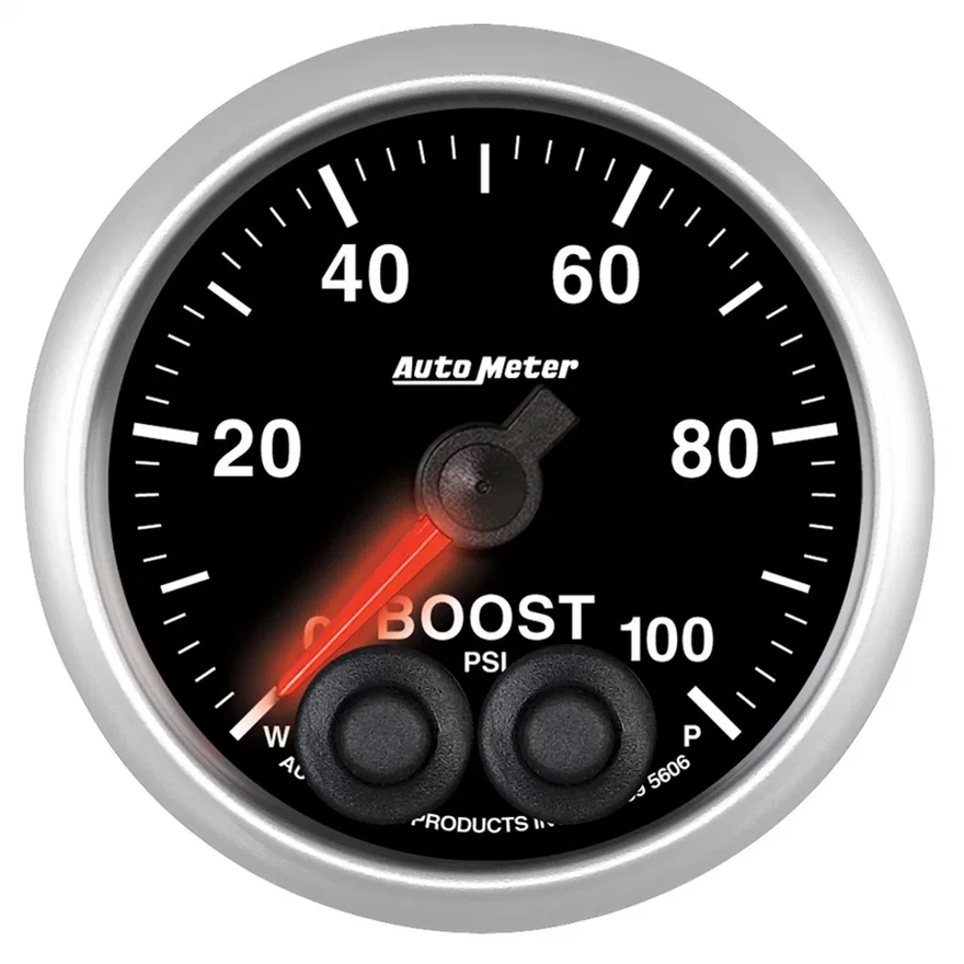 GAUGE; BOOST; 2 1/16in.; 100PSI; DIGITAL STEPPER MOTOR W/PEAK/WARN; ELITE