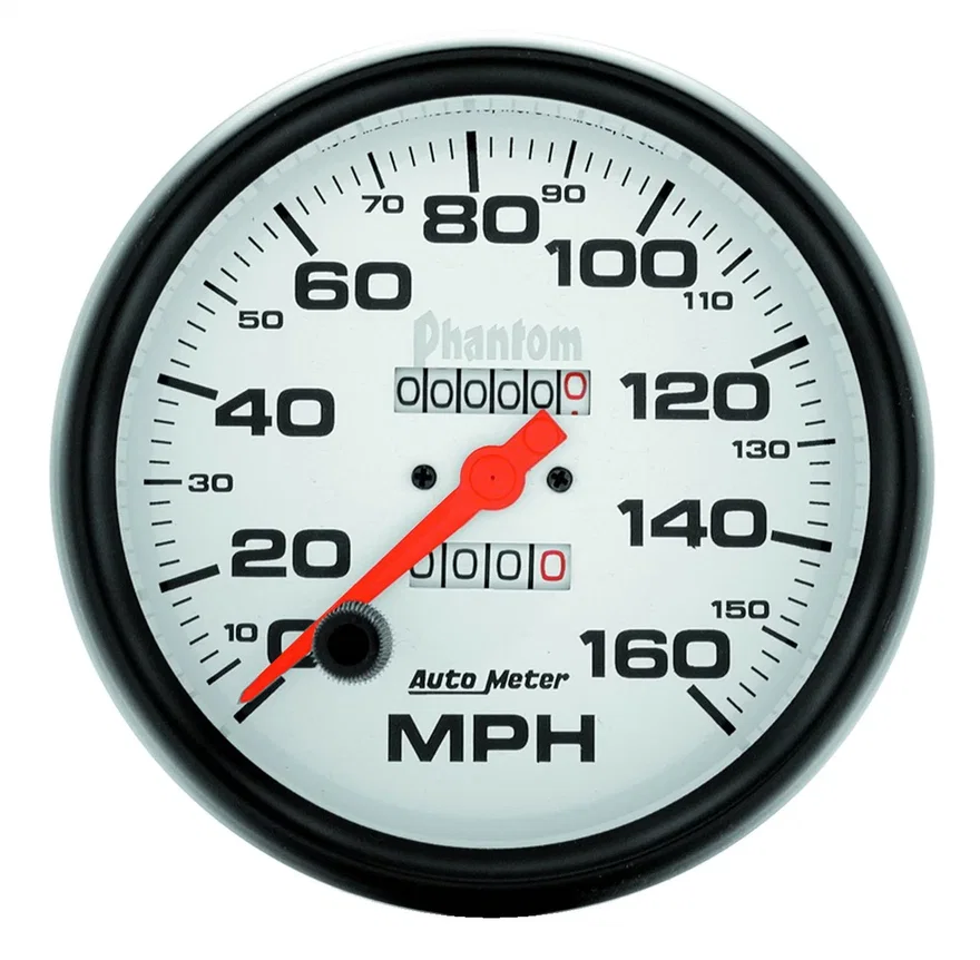 GAUGE; SPEEDOMETER; 5in.; 160MPH; MECHANICAL; PHANTOM