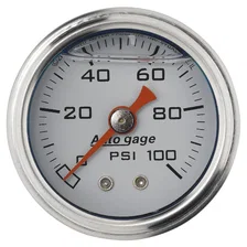 GAUGE; PRESS; 1.5in. DIRECT MNT; 100PSI; LIQUID FILLED MECH; WHT; 1/8in. NPTF MA image 1