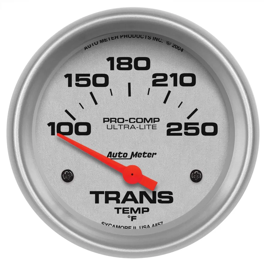 GAUGE; TRANSMISSION TEMP; 2 5/8in.; 100-250deg.F; ELECTRIC; ULTRA-LITE