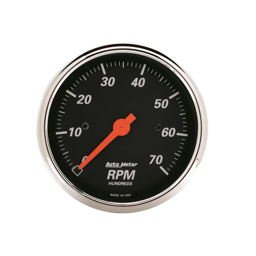 GAUGE; TACHOMETER; 3 1/8in.; 7K RPM; IN-DASH; DESIGNER BLACK