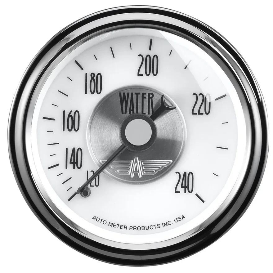 GAUGE; WATER TEMP; 2 1/16in.; 240deg.F; MECH; PRESTIGE PEARL