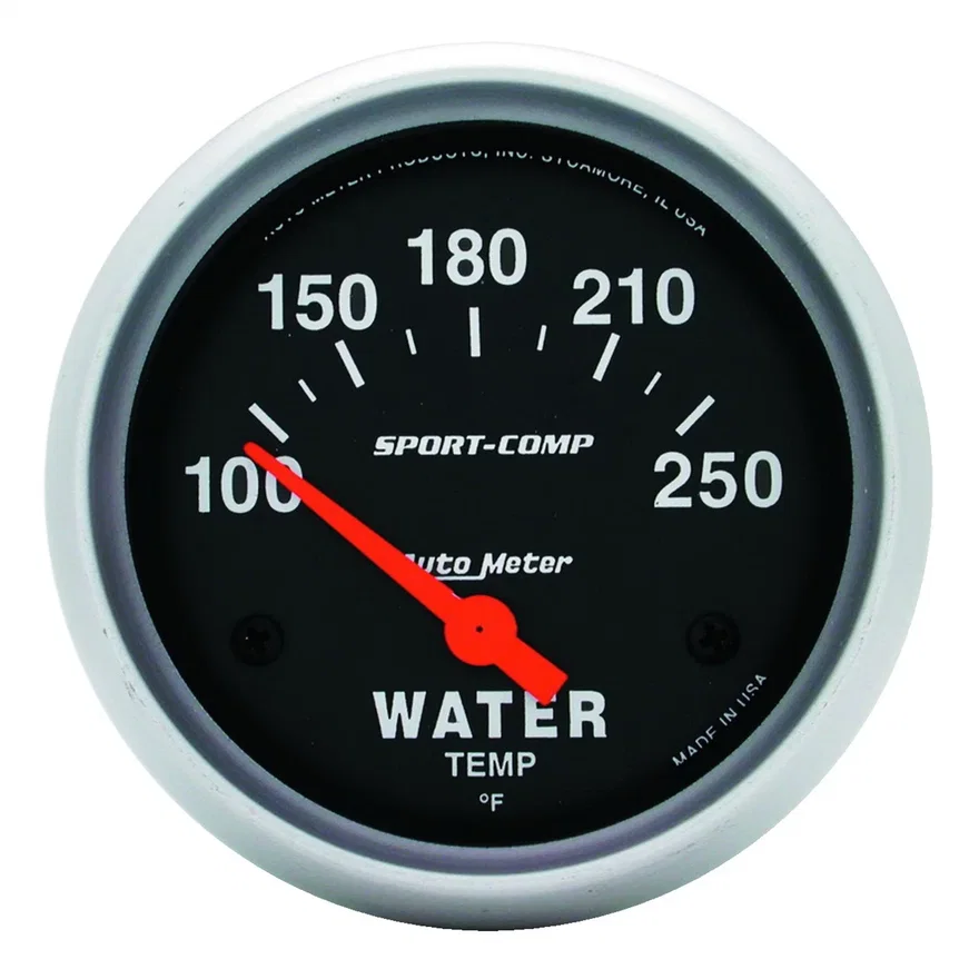 GAUGE; WATER TEMP; 2 5/8in.; 100-250deg.F; ELECTRIC; SPORT-COMP