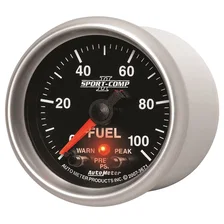GAUGE; FUEL PRESS; 2 1/16in.; 100PSI; DIGITAL STPR MTR W/PK/WRN; SPORT-COMP II image 2