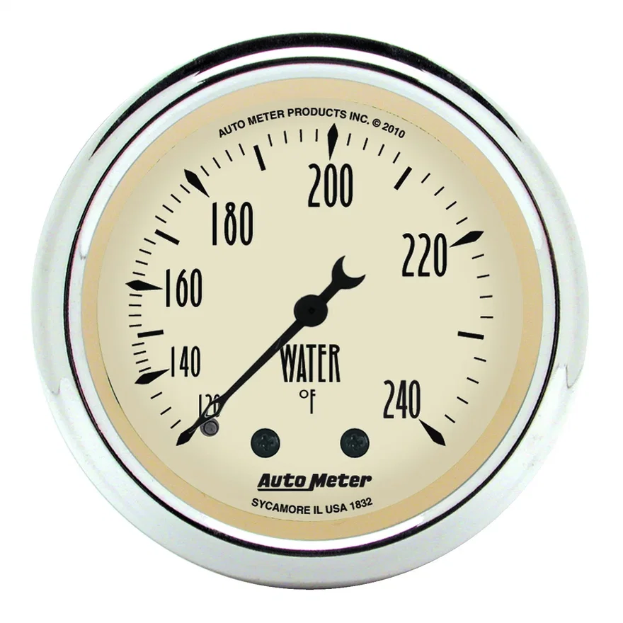 GAUGE; WATER TEMP; 2 1/16in.; 120-240deg.F; MECH; ANTIQUE BEIGE