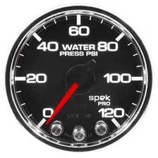 GAUGE; WATER PRESS; 2 1/16in.; 120PSI; STEPPER MOTOR W/PEAK/WARN; BLK/CHRM; SPEK image 2