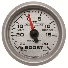 GAUGE; VAC/BOOST; 2 1/16in.; 30INHG-20PSI; MECHANICAL; ULTRA-LITE II image 1