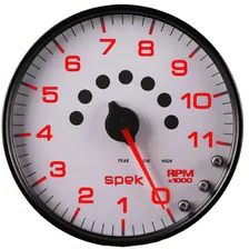 GAUGE; TACHOMETER; 5in.; 11K RPM; W/SHIFT LIGHT/PEAK MEM; WHITE/BLACK; SPEK-PRO image 5
