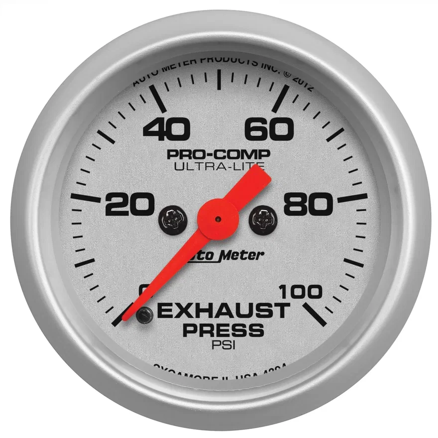 GAUGE; EXHAUST PRESS; 2 1/16in.; 100PSI; DIGITAL STEPPER MOTOR; ULTRA-LITE