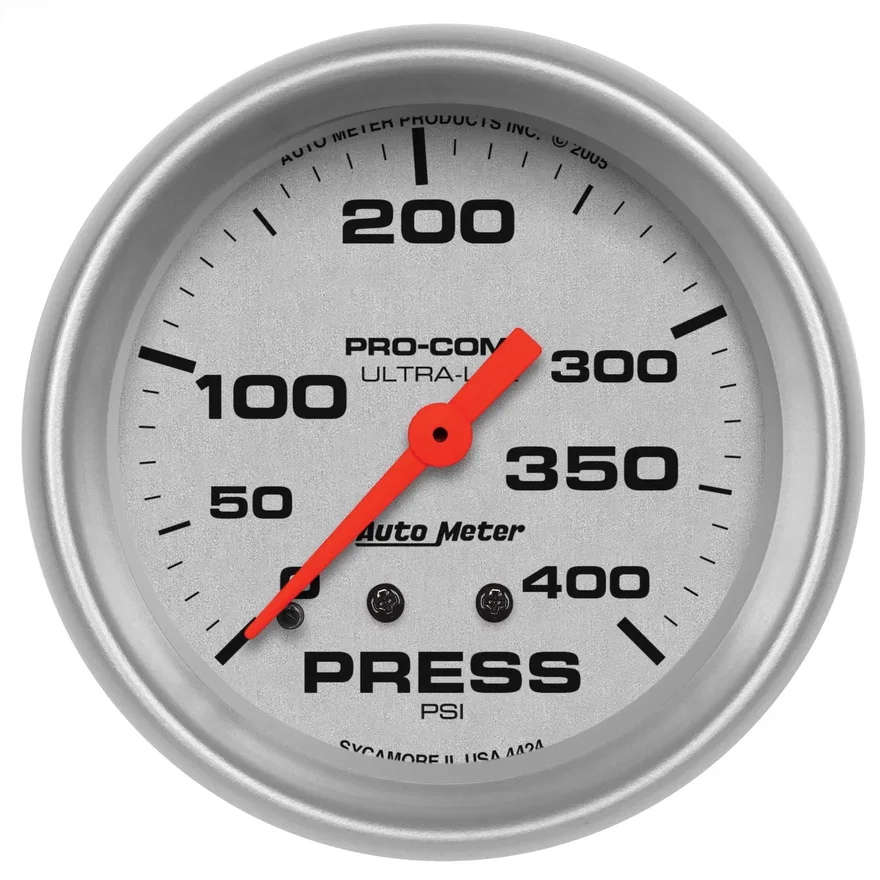 GAUGE; PRESSURE; 2 5/8in.; 400PSI; MECHANICAL; ULTRA-LITE