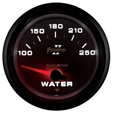 GAUGE; WATER TEMP; 2 5/8in.; 100-250deg.F; ELECTRIC; PHANTOM II image 4