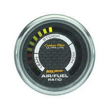 GAUGE; AIR/FUEL RATIO-NARROWBAND; 2 1/16in.; LEAN-RICH; LED ARRAY; CARBON FIBER image 2