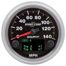 GAUGE; SPEEDOMETER; 3 3/8in.; 140MPH; SPN 84; SPORT-COMP II image 2