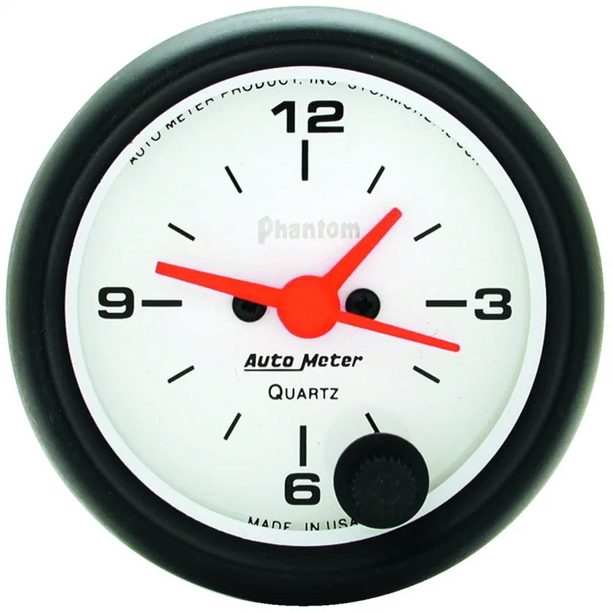 GAUGE; CLOCK; 2 1/16in.; 12HR; ANALOG; PHANTOM