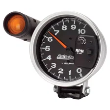GAUGE; TACHOMETER; 5in.; 10K RPM; PEDESTAL W/EXT. SHIFT-LITE; BLACK; AUTO GAGE image 2