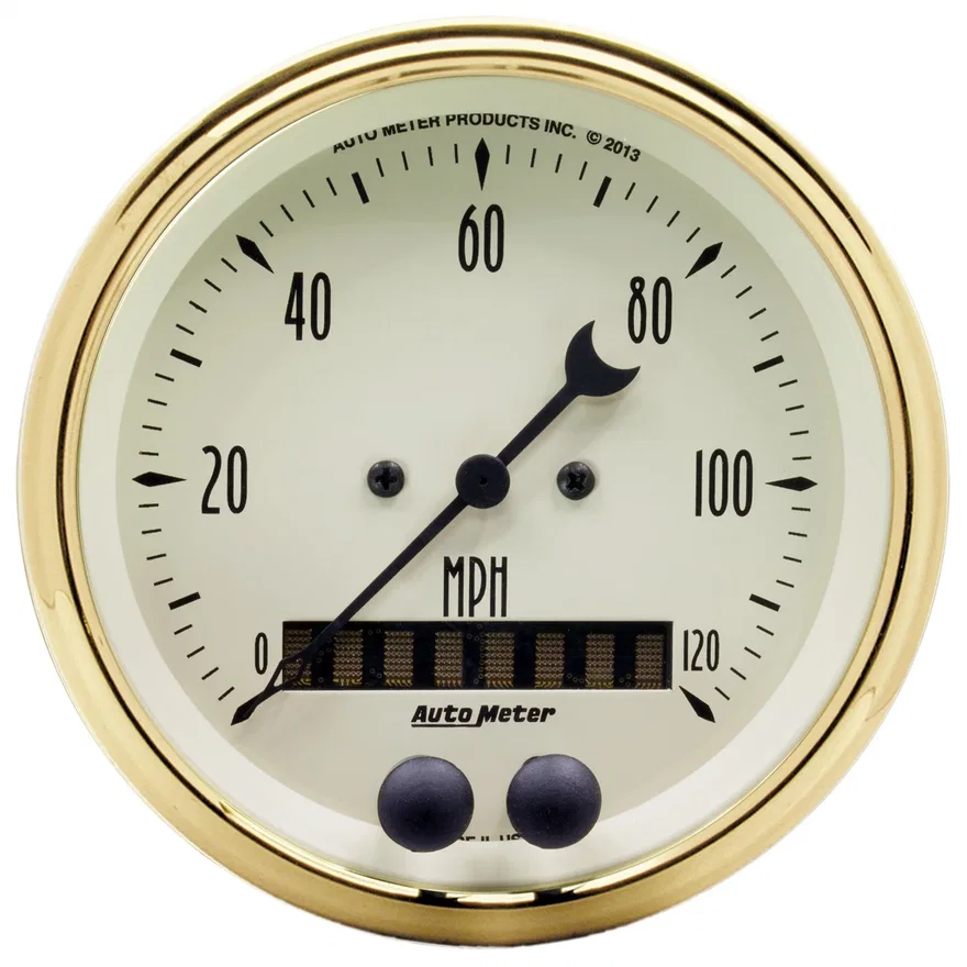 GAUGE; SPEEDOMETER; 3 3/8in.; 120MPH; GPS; GOLDEN OLDIES