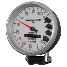 GAUGE; TACH; 5in.; 11K RPM; PEDESTAL; DATALOGGING; ULTIMATE DL PLAYBACK; SILVER image 2