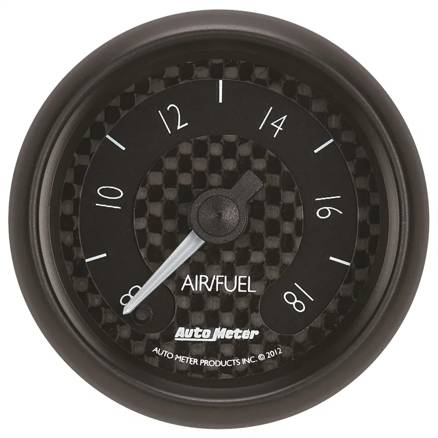 GAUGE; AIR/FUEL RATIO-WIDEBAND; ANALOG; 2 1/16in.; 8:1-18:1; STEPPER MOTOR; GT
