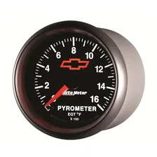 GAUGE; PYROMETER (EGT); 2 1/16in.; 1600deg.F; STEPPER MOTOR; CHEVY RED BOWTIE; B image 2