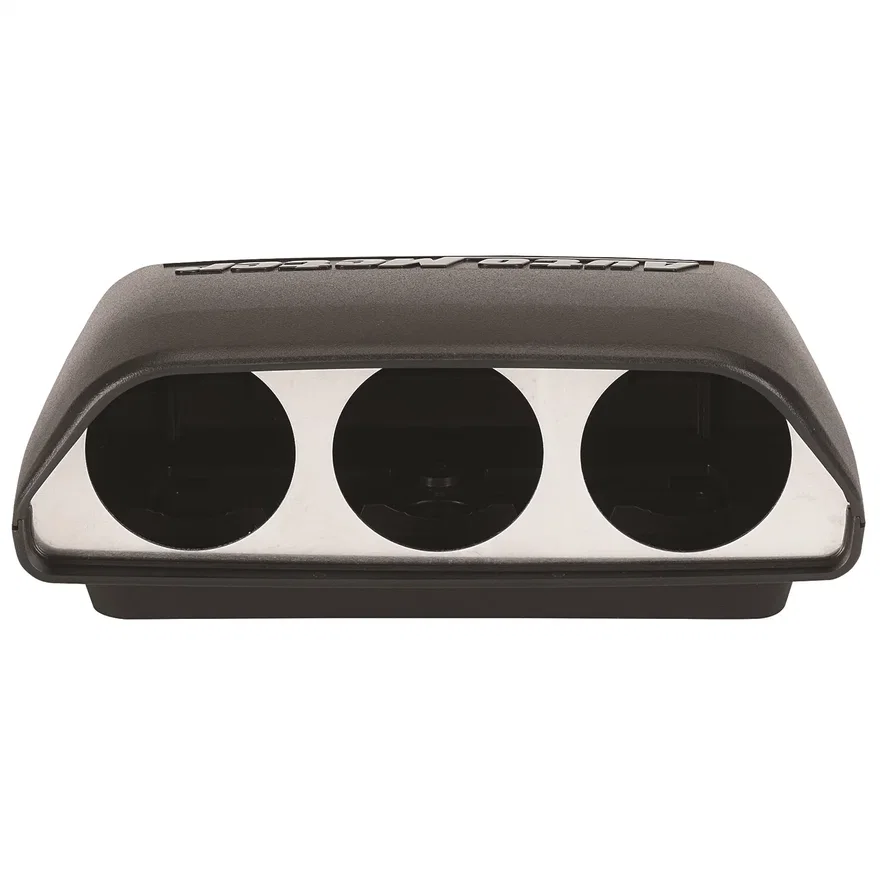 GAUGE MOUNT; UNIVERSAL DASH TOP; TRIPLE; 2 1/16in.; BLACK
