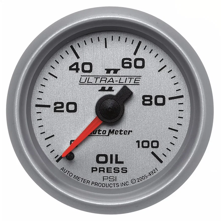 GAUGE; OIL PRESSURE; 2 1/16in.; 100PSI; MECHANICAL; ULTRA-LITE II