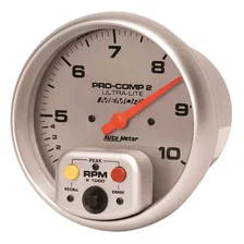 GAUGE; TACH; 5in.; 10K RPM; IN-DASH; DUAL RANGE W/PEAK MEMORY; ULTRA-LITE image 2