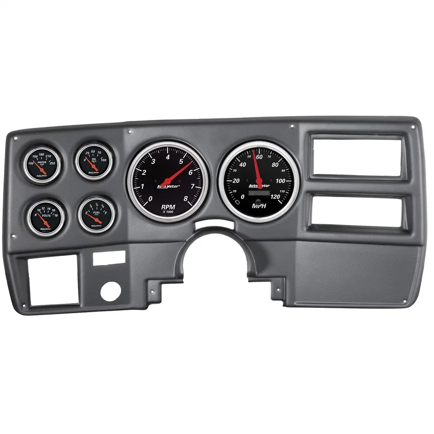 DIRECT FIT DASH KIT; CHEVY TRUCK/SUBURBAN 73-83; TACH/MPH/FUEL/OILP/WTMP/VOLT; D
