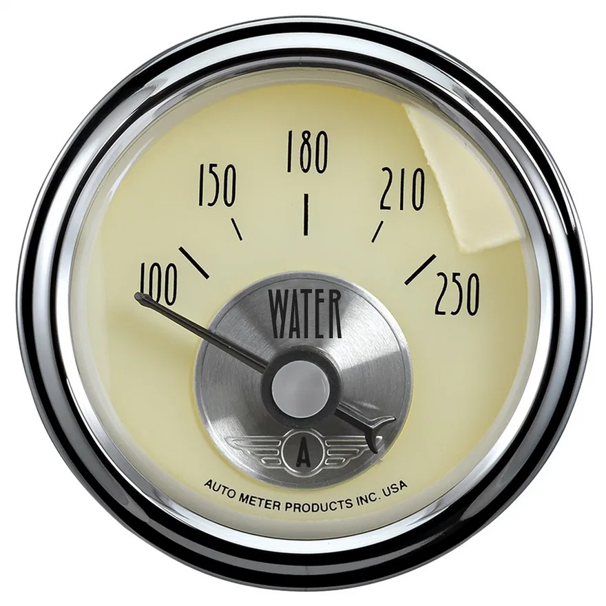 GAUGE; WATER TEMP; 2 1/16in.; 250deg.F; ELEC; PRESTIGE ANTQ. IVORY