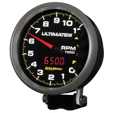 GAUGE; TACH; 5in.; 11K RPM; PEDESTAL; DATALOGGING; ULTIMATE III PLAYBACK; BLACK image 3