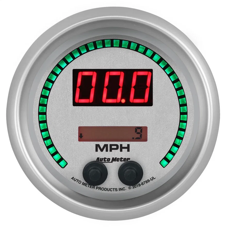 GAUGE; SPEEDO; 3 3/8in.; 260MPH/260KM/H; ELEC PROGRAM; ULTRA-LITE ELITE DIGITAL