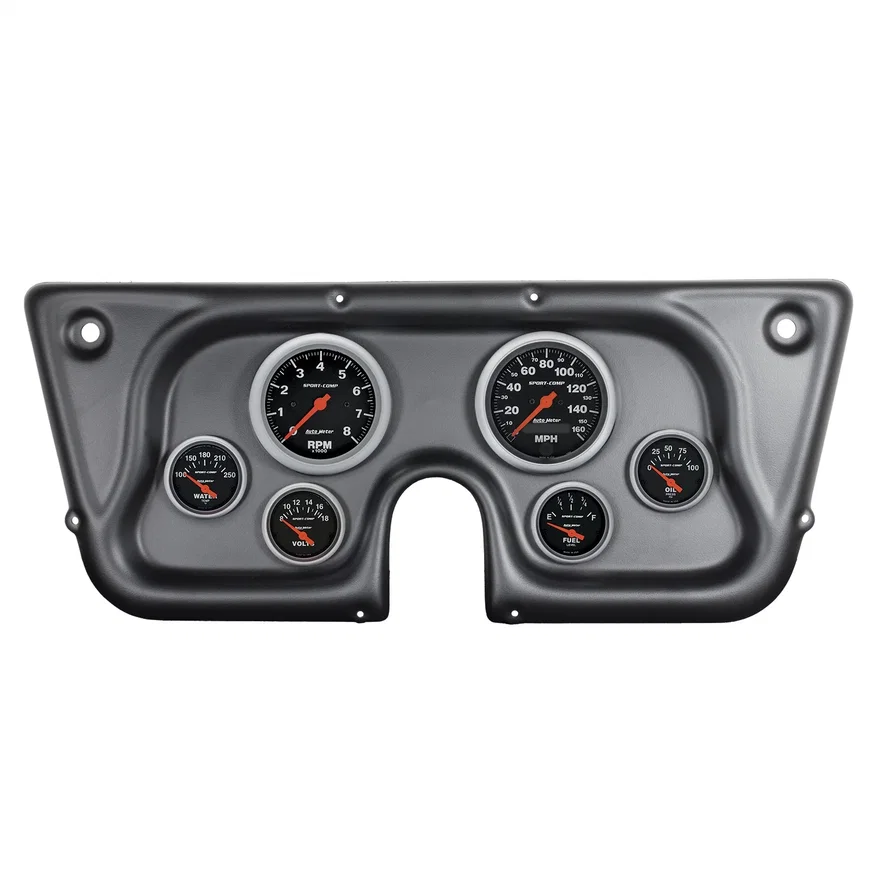 DIRECT FIT DASH KIT; CHEVY TRUCK C/K/K5/SUBRBN 67-72; RPM/MPH/FUEL/OILP/WTMP/BAT