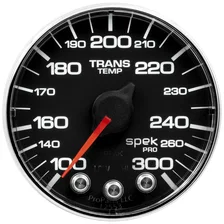 GAUGE; TRANS TEMP; 2 1/16in.; 300deg.F; STEPPER MOTOR W/PK/WRN; BLK/CHRM; SPEK-P image 2